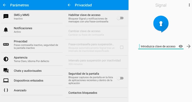 Configuración Privacidad Signal Configuración Privacidad Signal